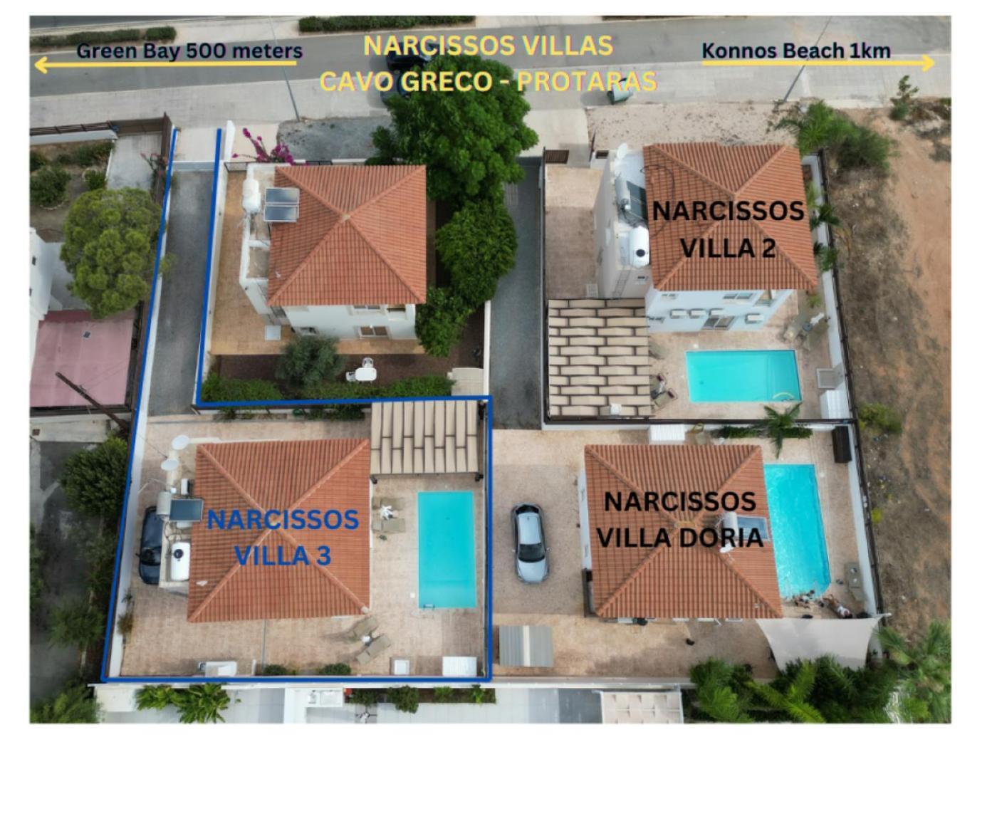 Narcissos Villa 3 Protaras Dış mekan fotoğraf